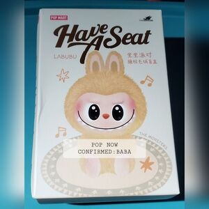 SEALED LABUBU BABA HAVE A SEAT - POP MART POP NOW THE MONSTERS